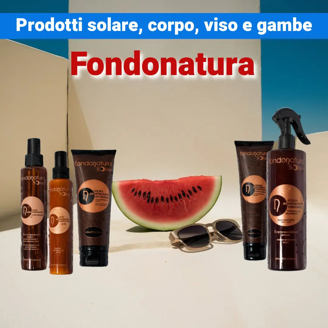 Prodotti solari corpo, viso e gambe