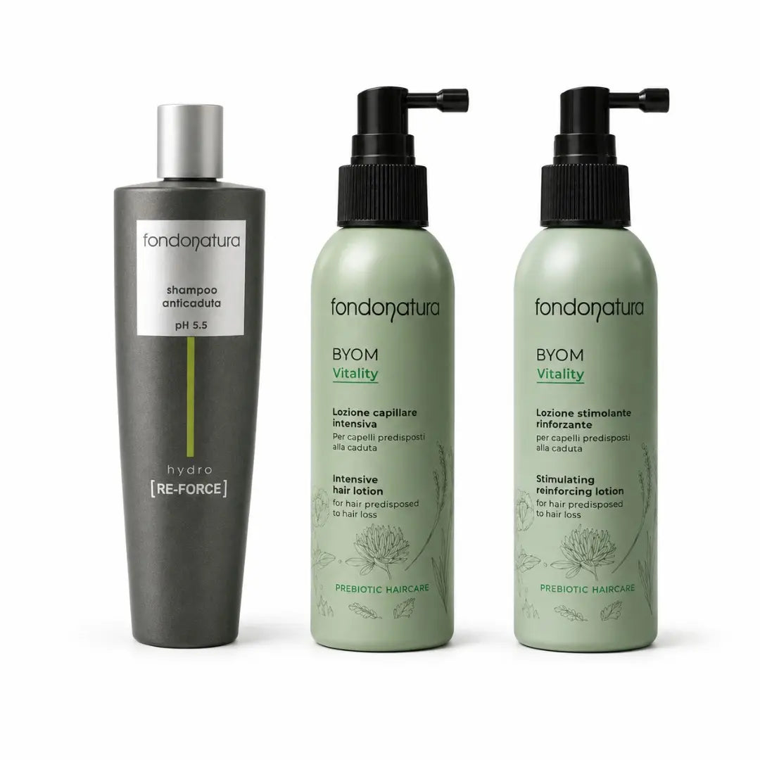 Kit prodotti fondonatura contro perdita e caduta capelli
