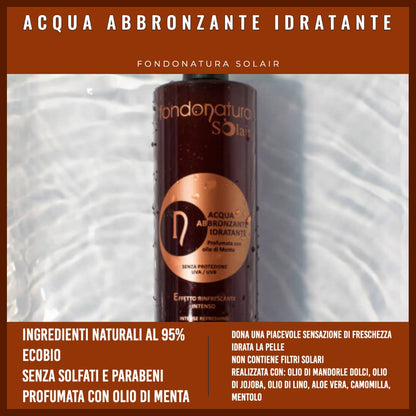 Acqua solare rinfrescante per abbronzarsi